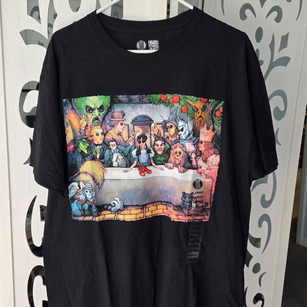 Wizard of Oz Last Supper Parody T-Shirt Big Chris Art Get Down Art Mens L NWT